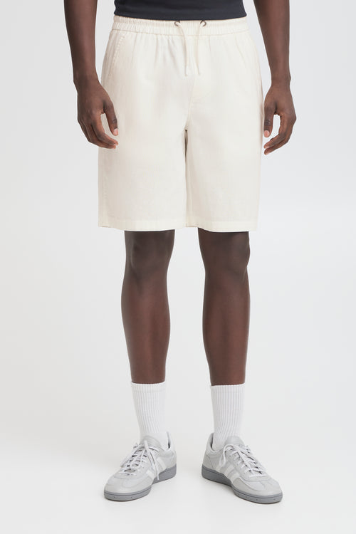 Blend BHBAY Linen Shorts – Ανδρικό Λινό Σορτς – Snow White (μπροστά)