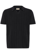 Blend BHBARON Split Polo – Ανδρική Πόλο Μπλούζα | Black Beauty (Μαύρο)