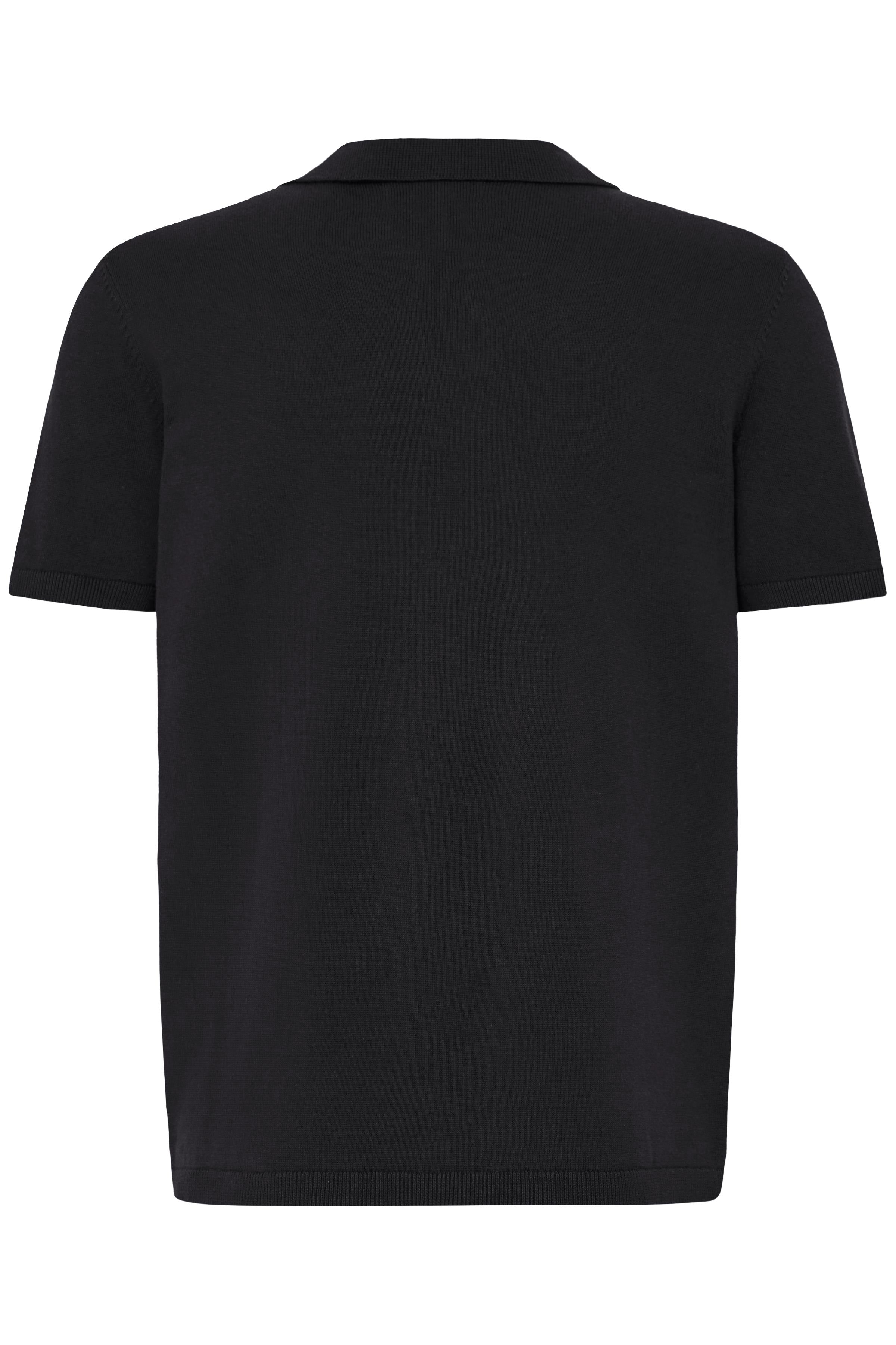 Blend BHBARON Split Polo – Ανδρική Πόλο Μπλούζα | Black Beauty (Μαύρο)