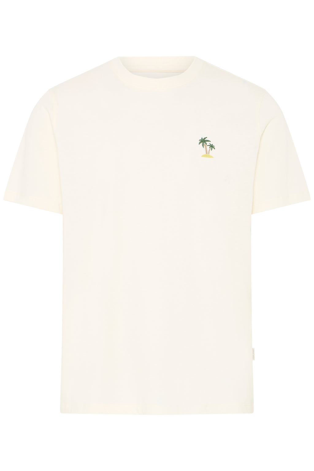 Blend BHKAAN Embroidered Tee – Ανδρικό T-Shirt με Κέντημα – Vanilla Ice (μπροστά)