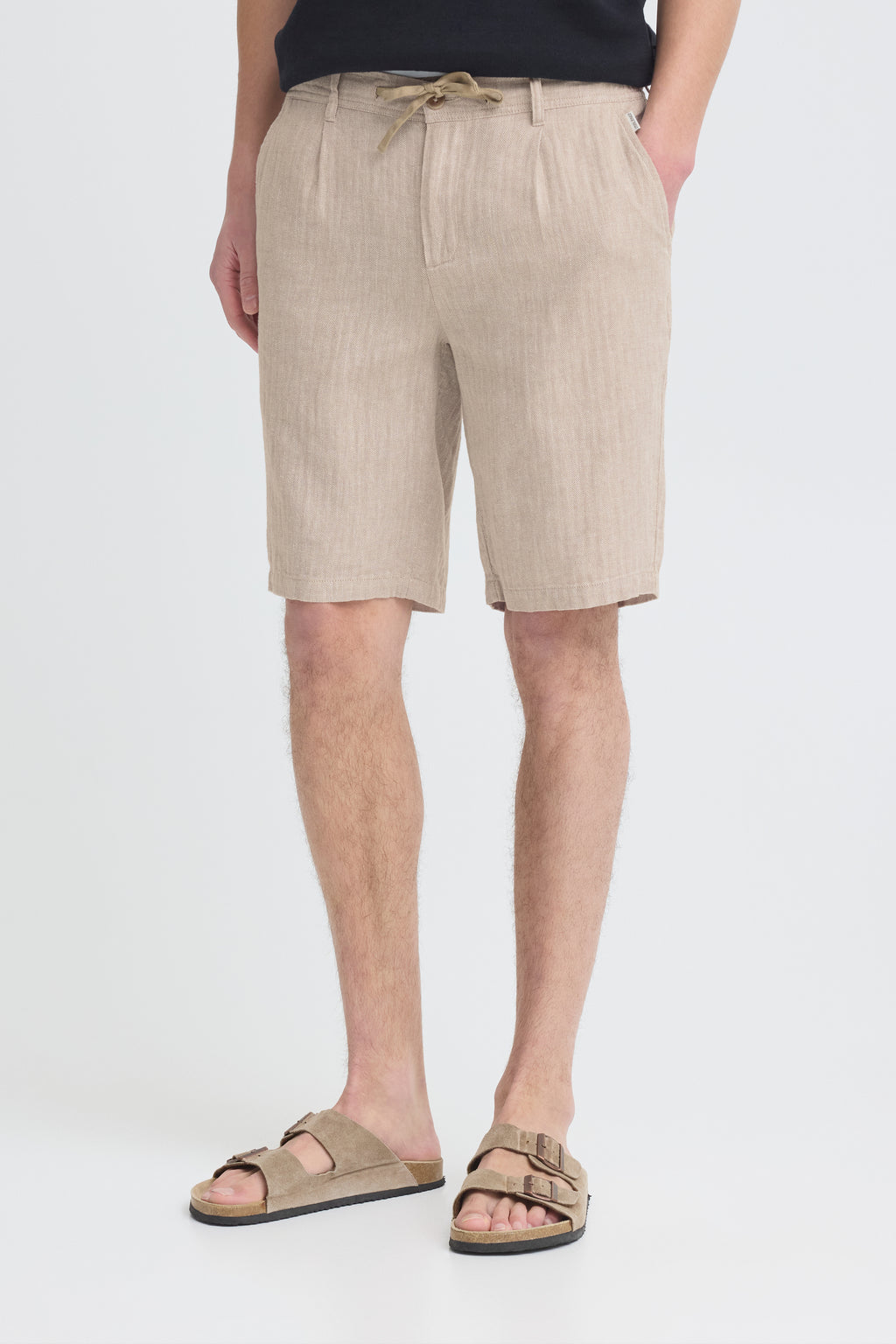 Blend BHMARCO Woven Shorts – Ανδρικό Σορτς από Λινό Μείγμα | Crockery (Μπεζ)