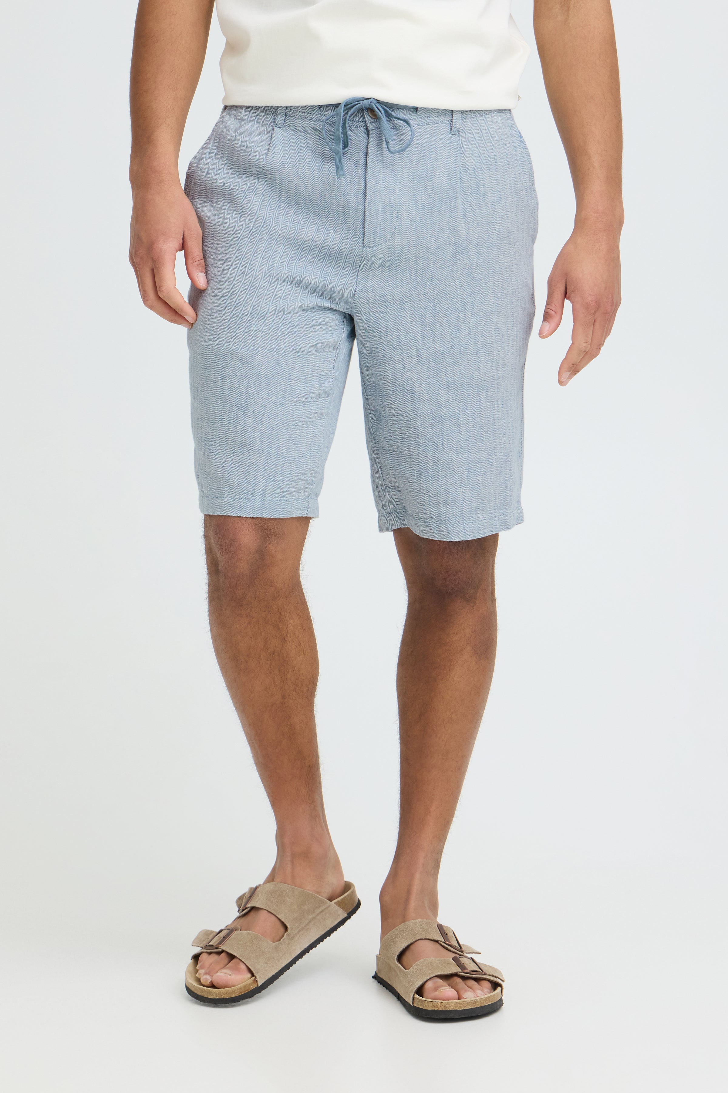 Blend BHMARCO Woven Shorts – Ανδρικό Σορτς από Λινό Μείγμα | Lichen Blue (Γαλάζιο)