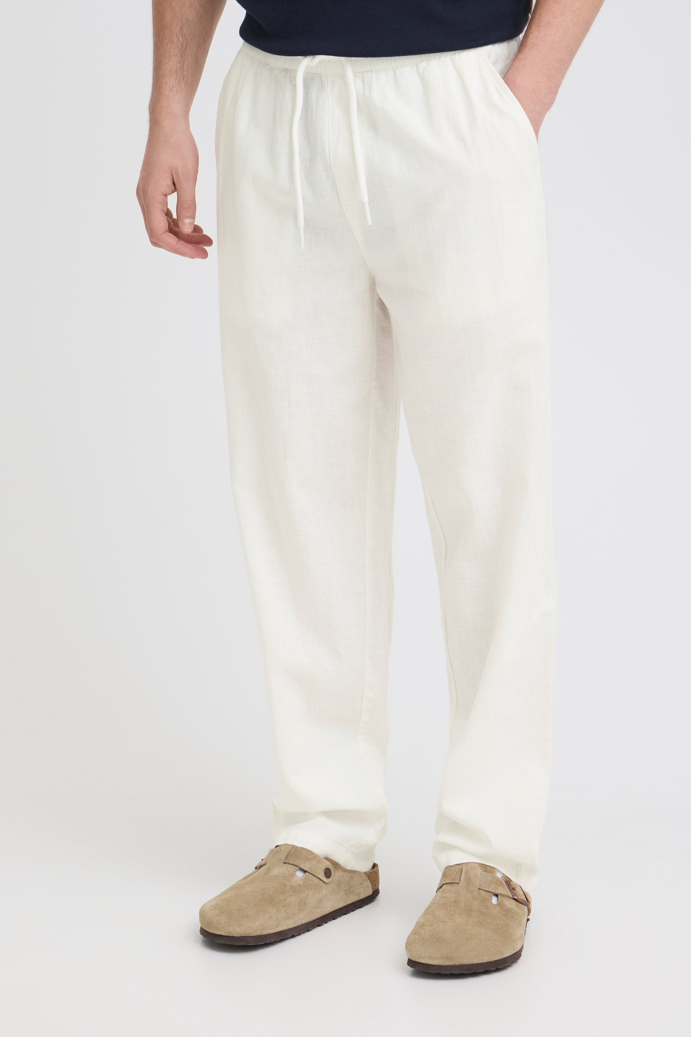 Blend BHABAN Linen Pants – Ανδρικό Λινό Παντελόνι | Snow White (Λευκό)