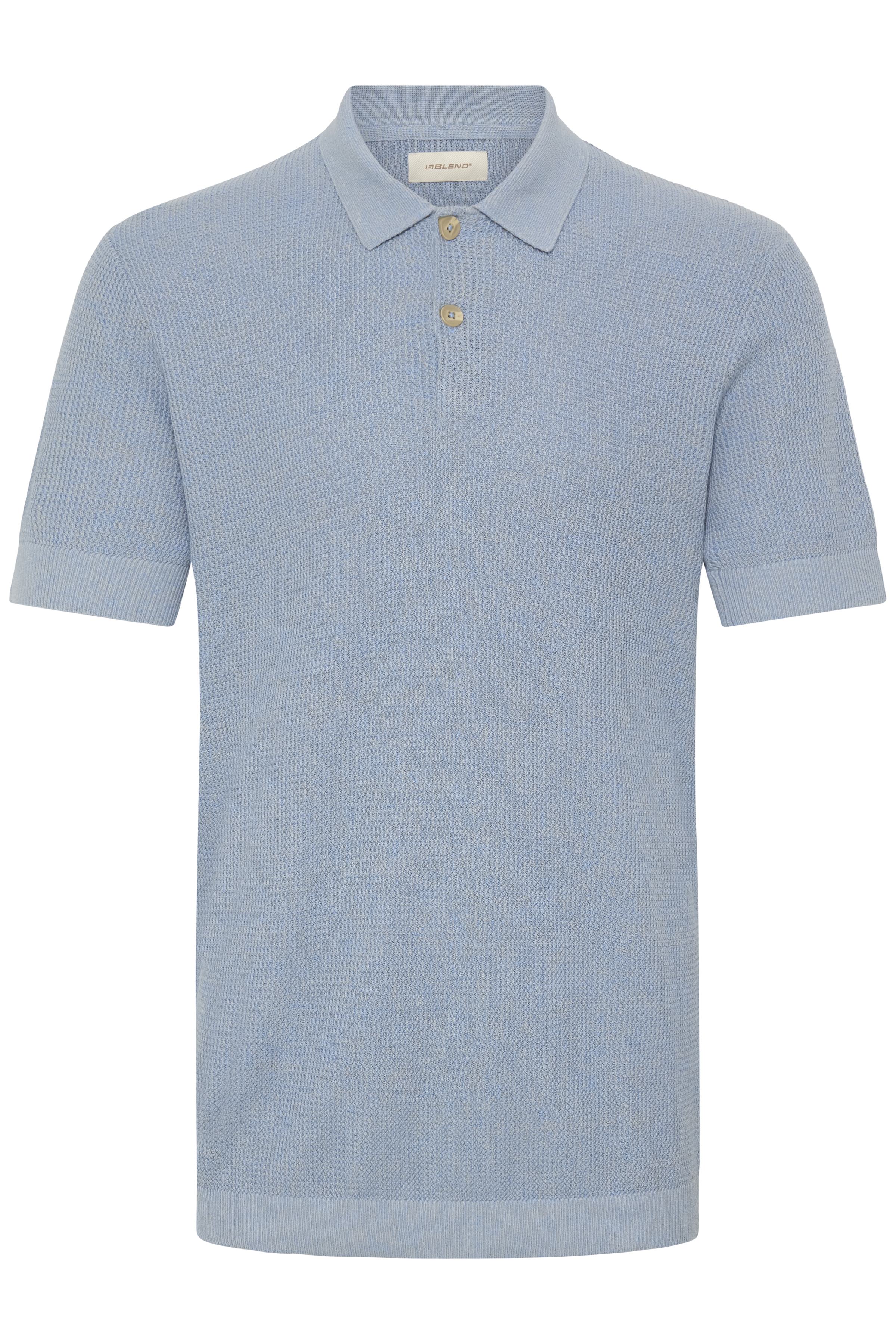 Blend BHDITMER Polo – Ανδρική Πόλο Μπλούζα – Lichen Blue (μπροστά)