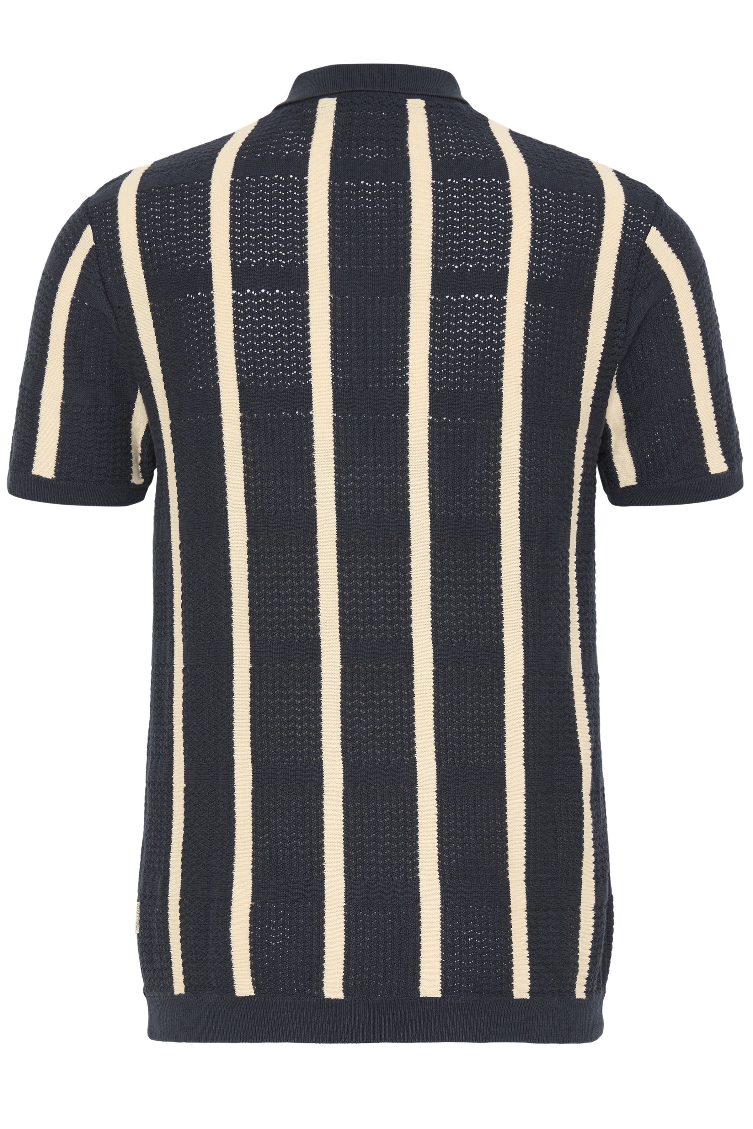 Blend BHDARIN Knit Polo – Ανδρική Πλεκτή Πόλο Μπλούζα | Salute (Σκούρο Μπλε)
