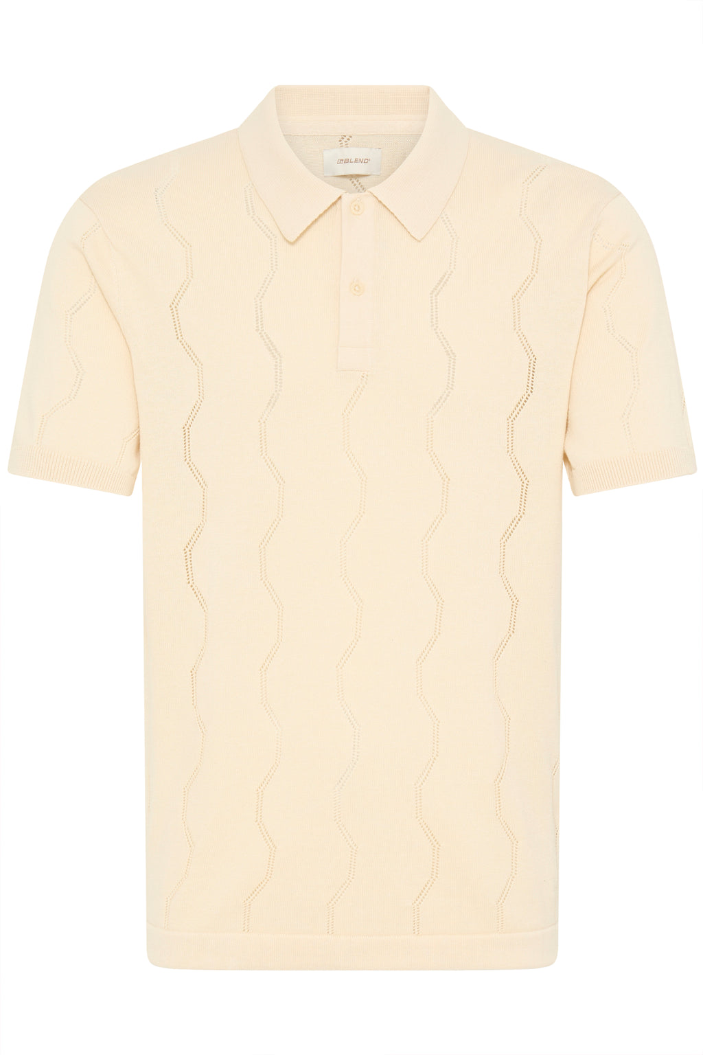 Blend BHDURAN Knit Polo – Ανδρική Πλεκτή Πόλο Μπλούζα | Bleached Sand (Μπεζ)