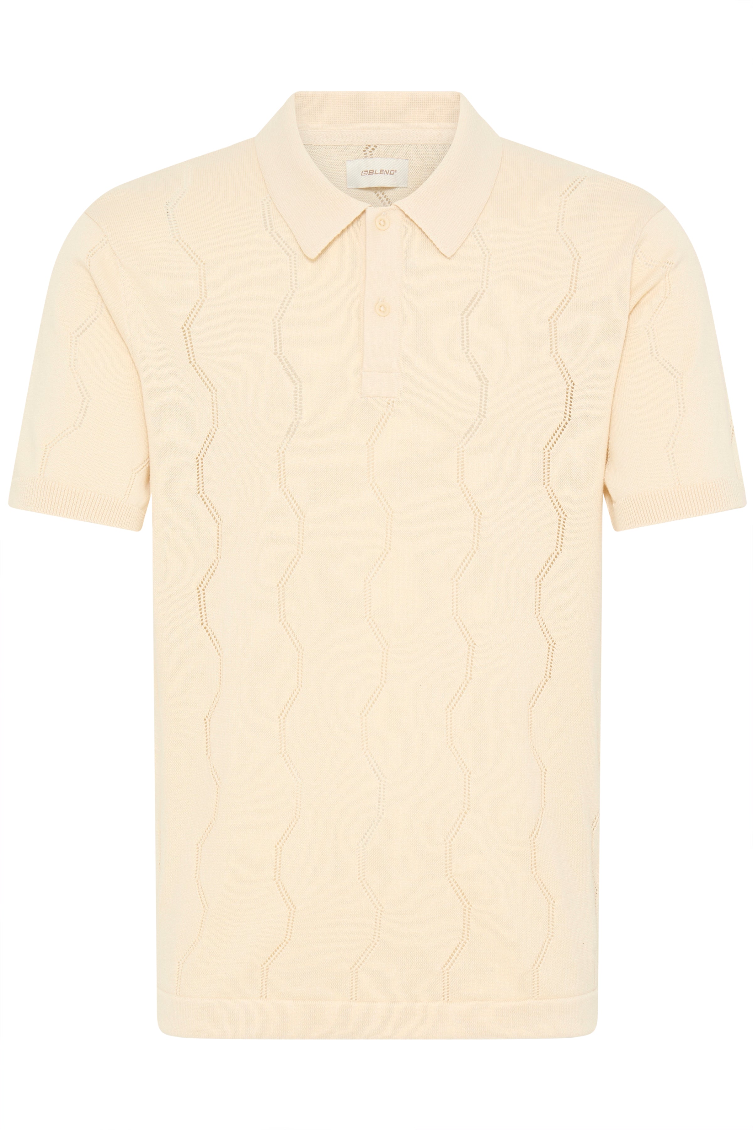 Blend BHDURAN Knit Polo – Ανδρική Πλεκτή Πόλο Μπλούζα | Bleached Sand (Μπεζ)