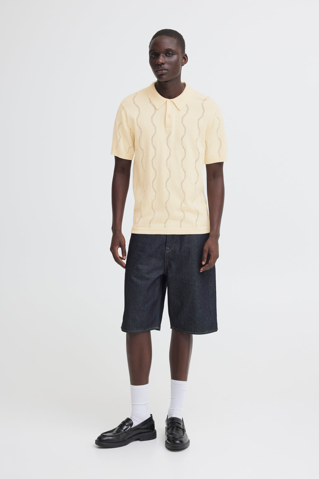 Blend BHDURAN Knit Polo – Ανδρική Πλεκτή Πόλο Μπλούζα | Bleached Sand (Μπεζ)