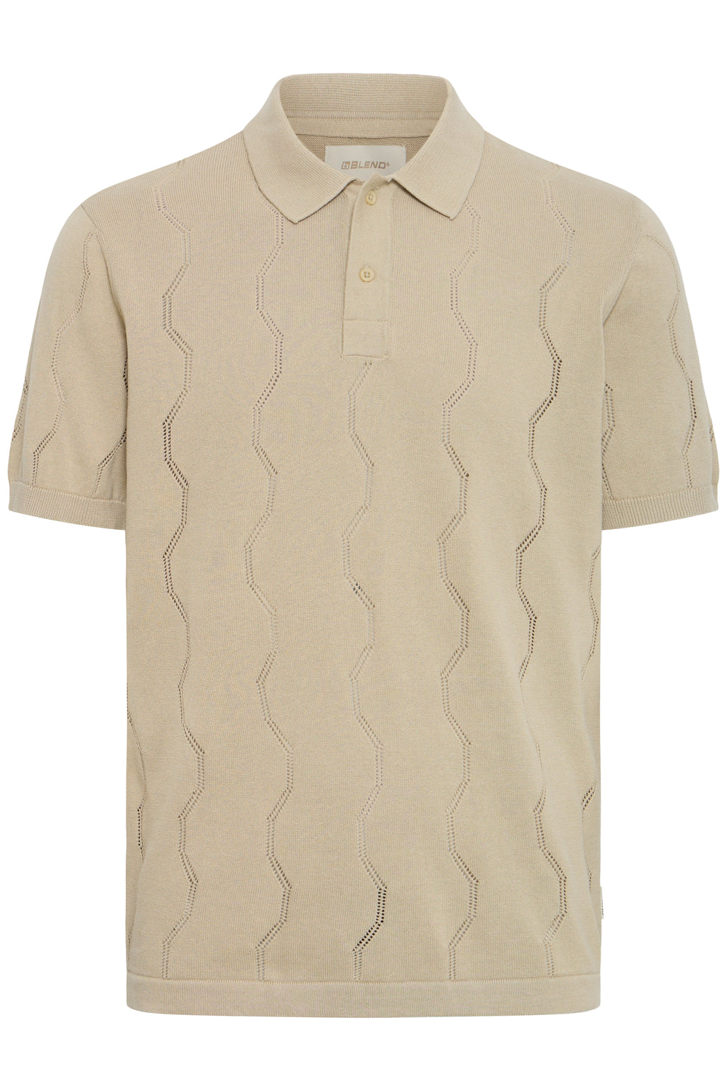 Blend BHDURAN Knit Polo – Ανδρική Πλεκτή Πόλο Μπλούζα | Crockery (Μπεζ)