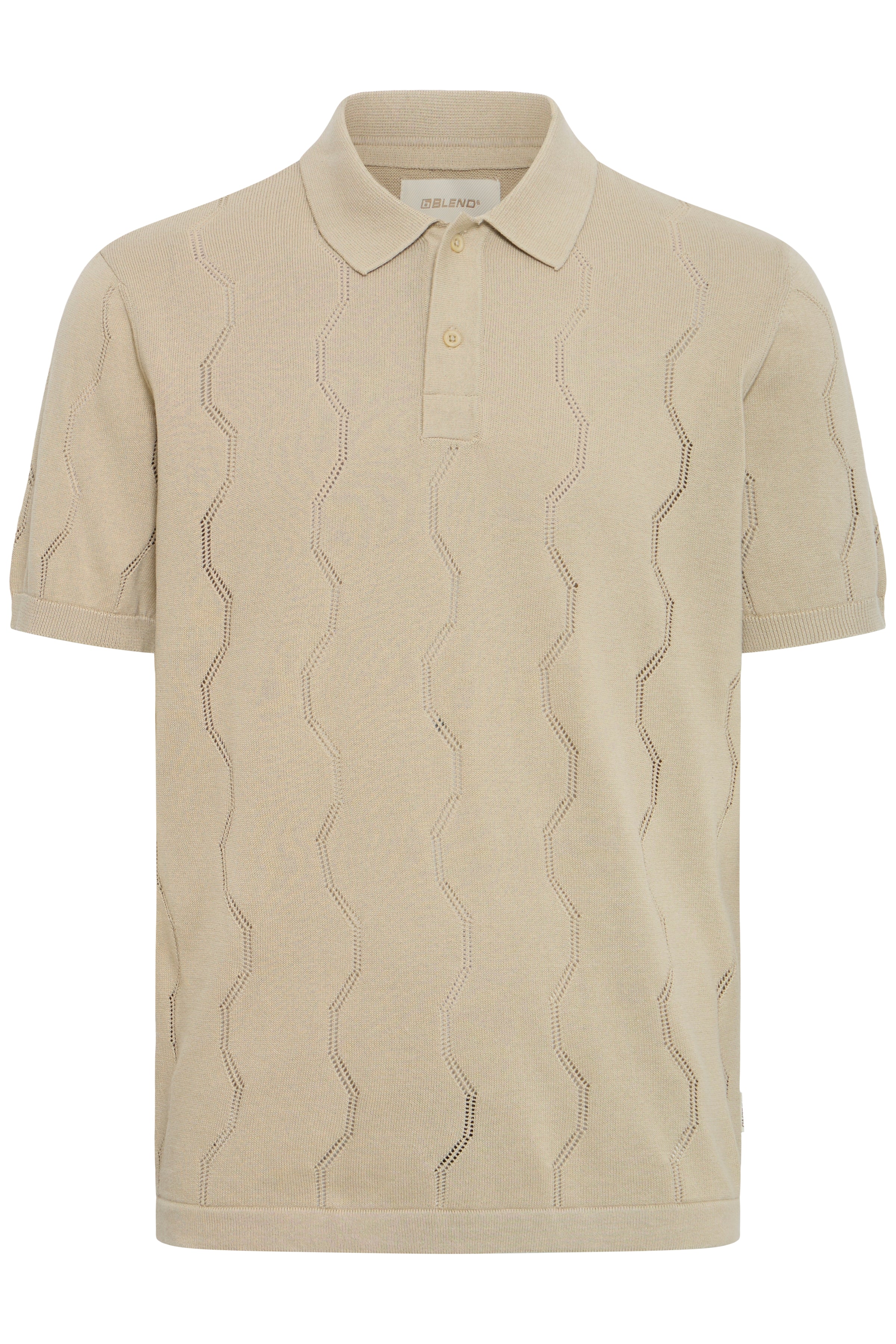 Blend BHDURAN Knit Polo – Ανδρική Πλεκτή Πόλο Μπλούζα | Crockery (Μπεζ)