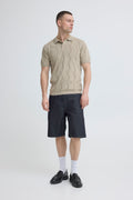Blend BHDURAN Knit Polo – Ανδρική Πλεκτή Πόλο Μπλούζα | Crockery (Μπεζ)