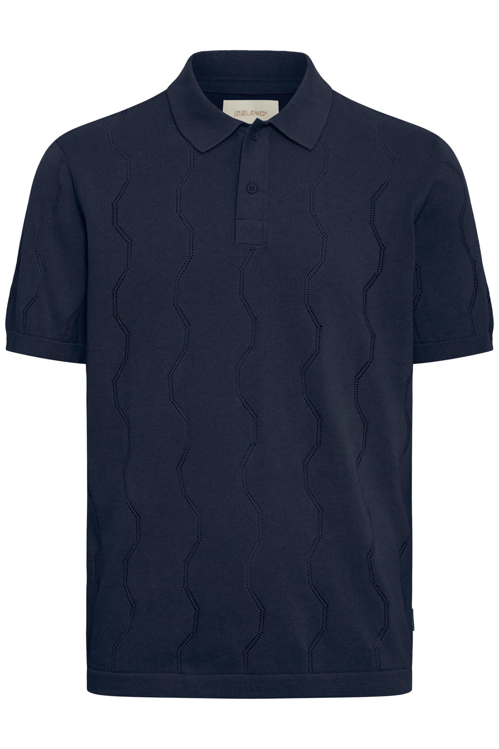 Blend BHDURAN Knit Polo – Ανδρική Πλεκτή Πόλο Μπλούζα | Salute (Σκούρο Μπλε)