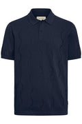 Blend BHDURAN Knit Polo – Ανδρική Πλεκτή Πόλο Μπλούζα | Salute (Σκούρο Μπλε)