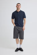 Blend BHDURAN Knit Polo – Ανδρική Πλεκτή Πόλο Μπλούζα | Salute (Σκούρο Μπλε)