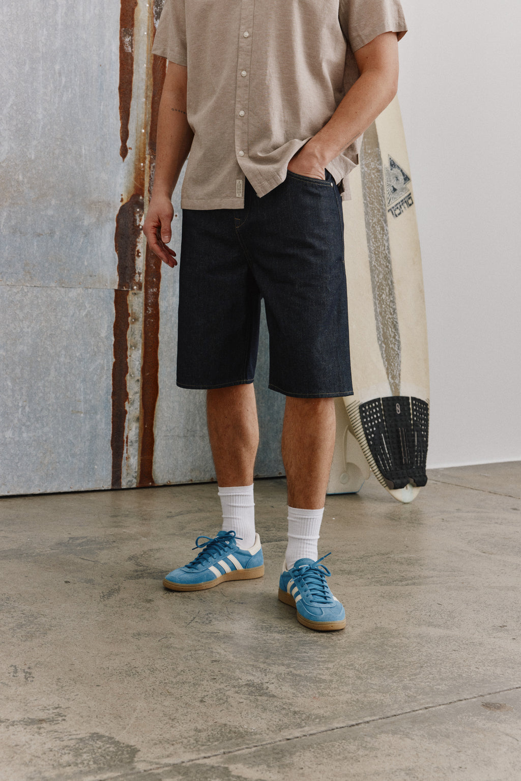 Blend BHBREEZE Loose Denim Shorts – Ανδρική Τζιν Βερμούδα | Denim Aut Unwashed (Σκούρο Μπλε Τζιν)