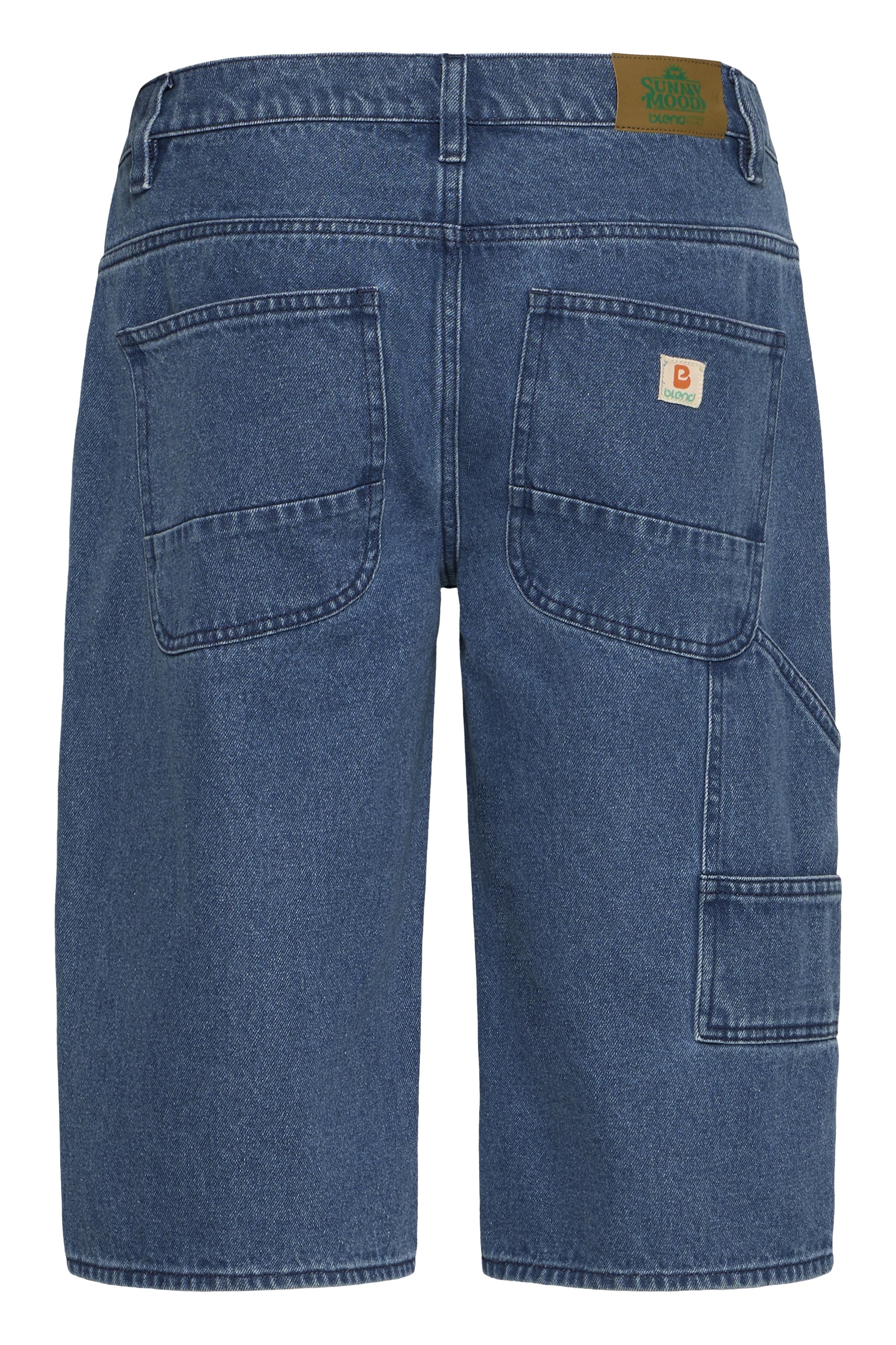 Blend BHMIGS Sun Flake Loose – Ανδρική Τζιν Βερμούδα – Denim Middle Blue (πίσω)