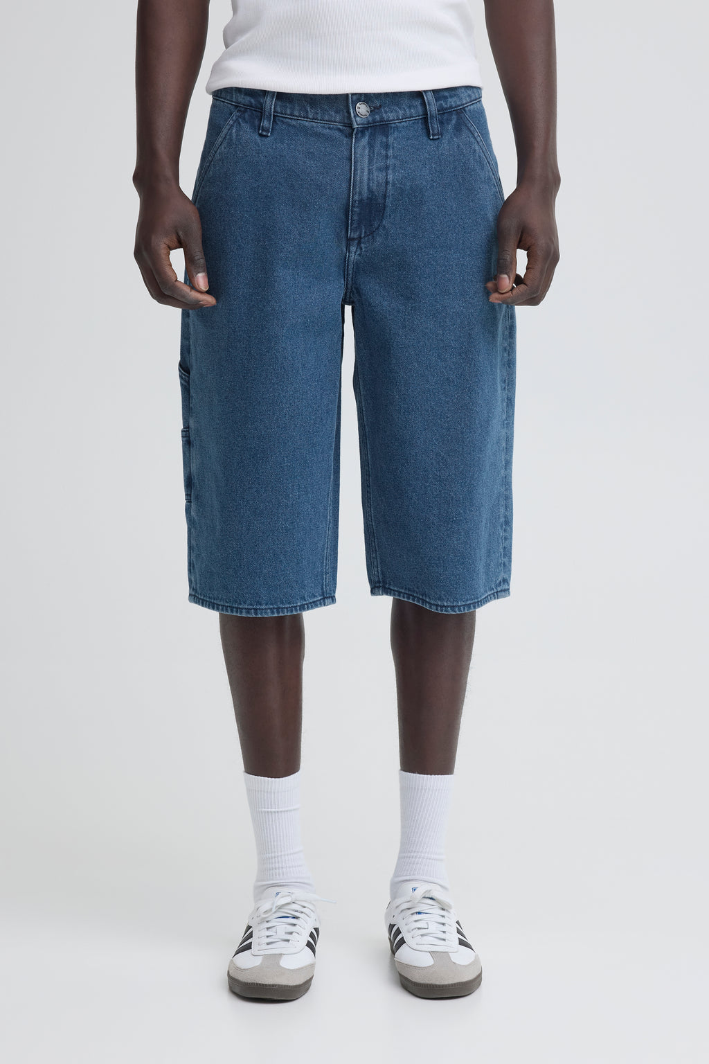 Blend BHMIGS Sun Flake Loose – Ανδρική Τζιν Βερμούδα – Denim Middle Blue (μπροστά)