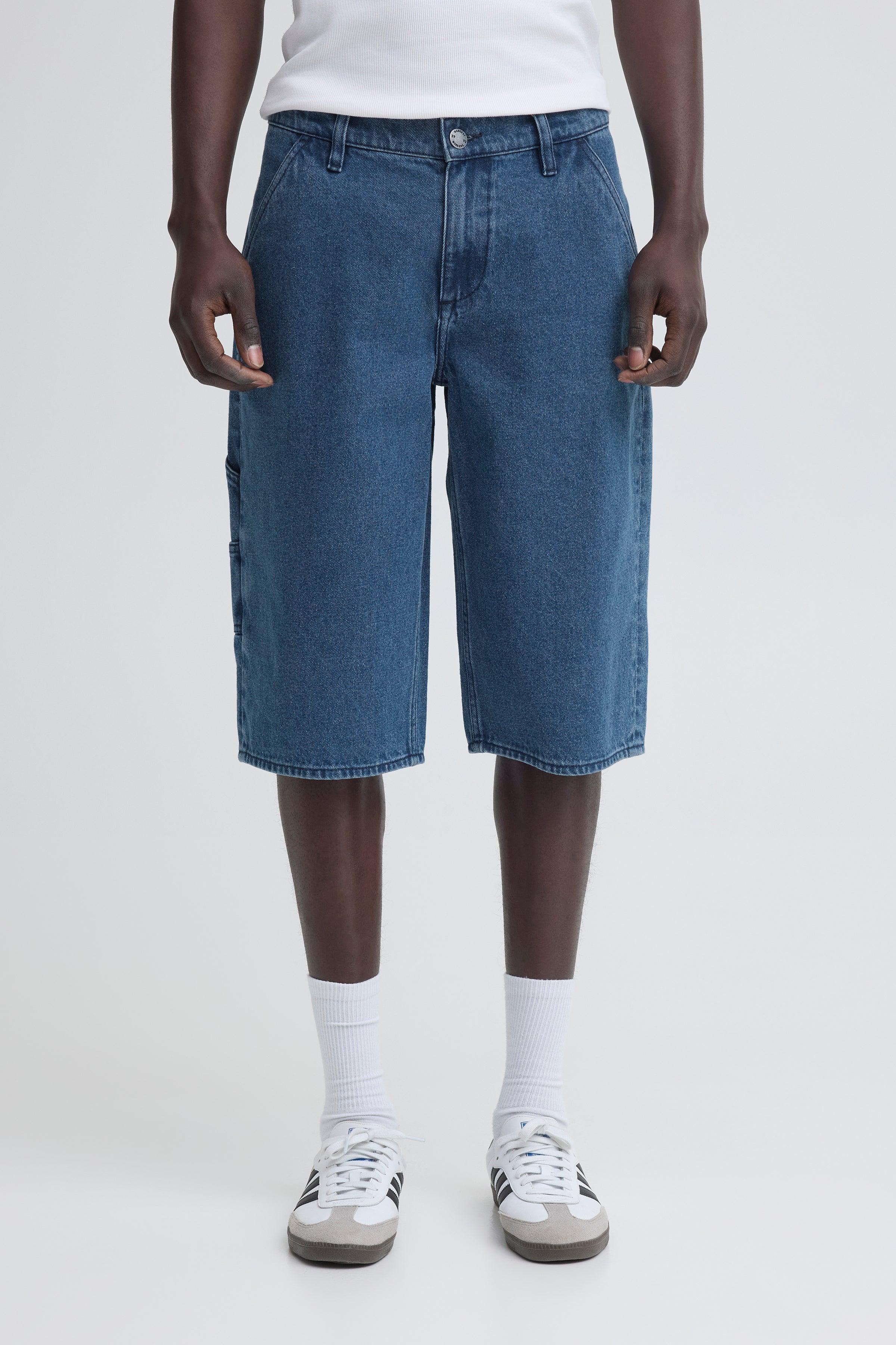 Blend BHMIGS Sun Flake Loose – Ανδρική Τζιν Βερμούδα – Denim Middle Blue (μπροστά)