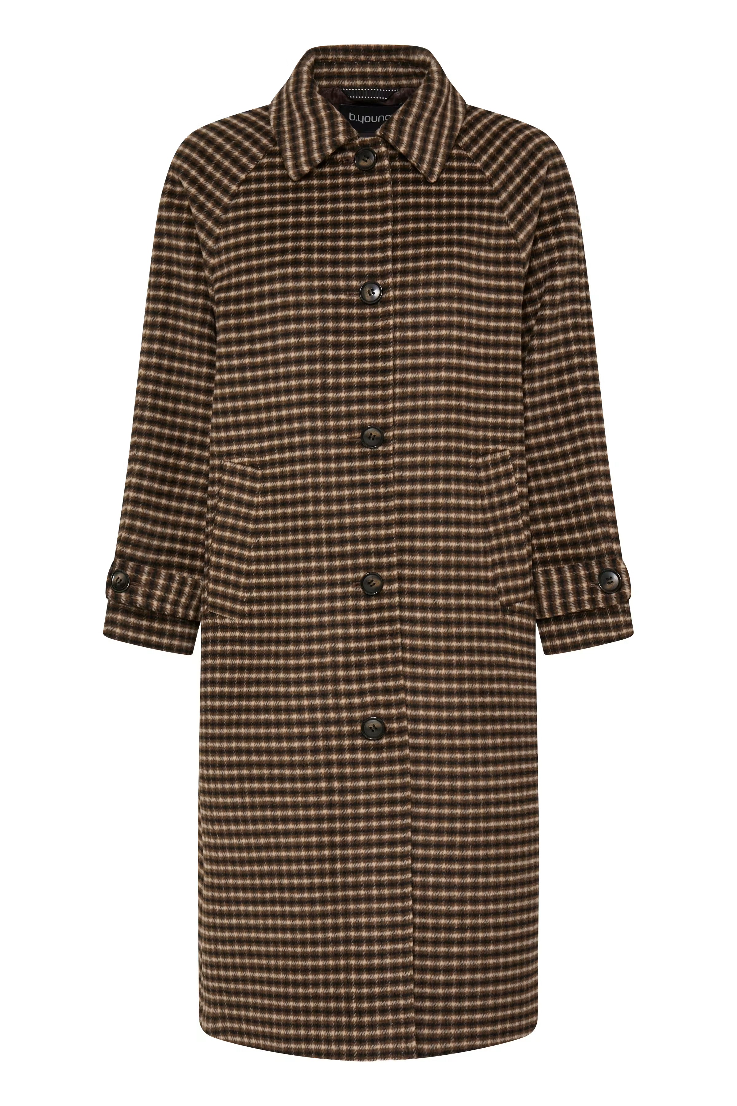 Be Young BYCAMIO Coat - Olive Night Check / Green