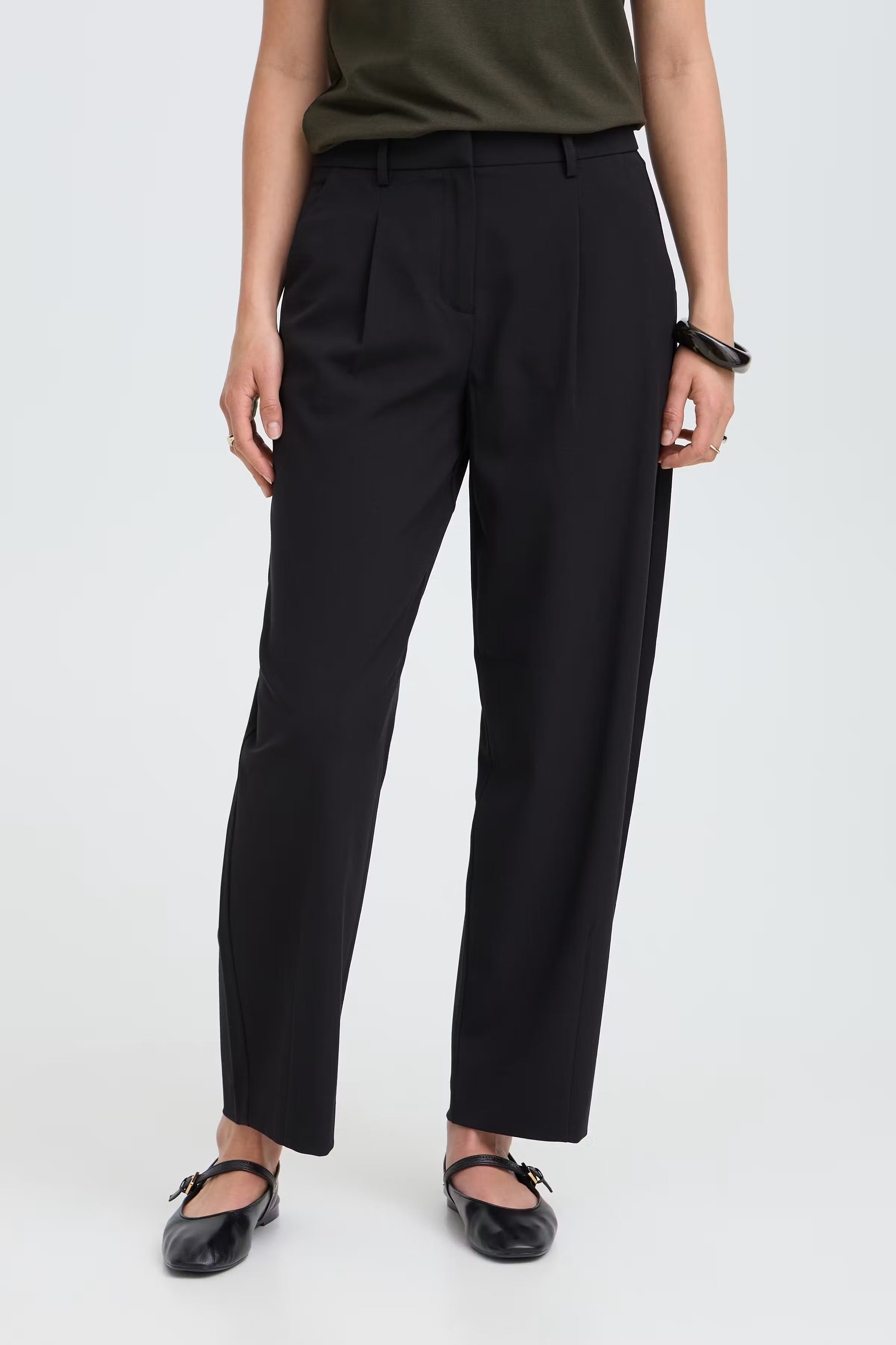 Be Young BYDANTA Trousers - Meteorite / Black