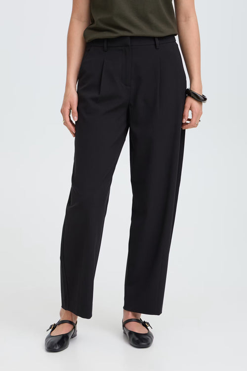Be Young BYDANTA Trousers - Meteorite / Black