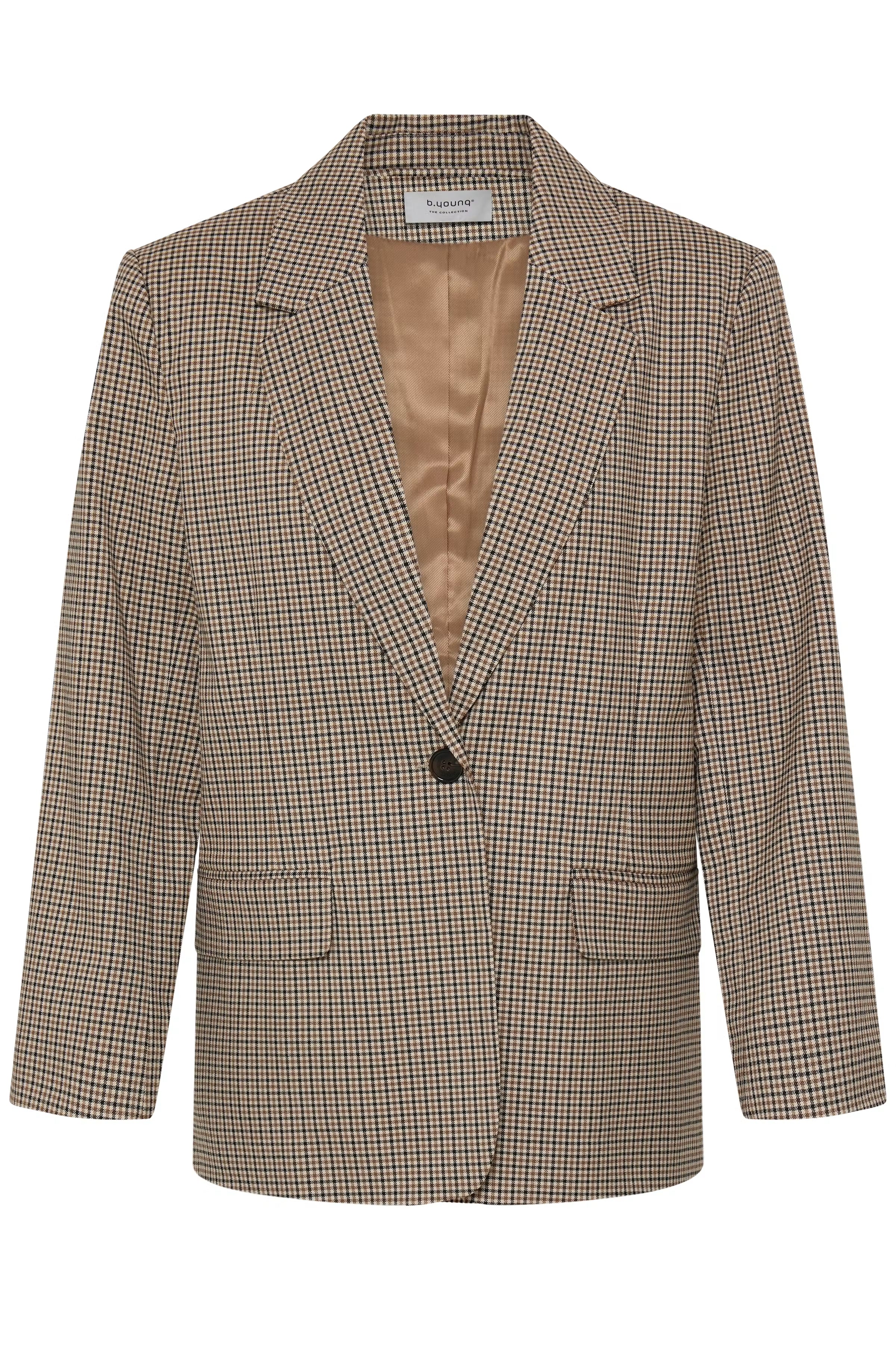 Be Young BYESTOLO Blazer - Sepia Check / Green