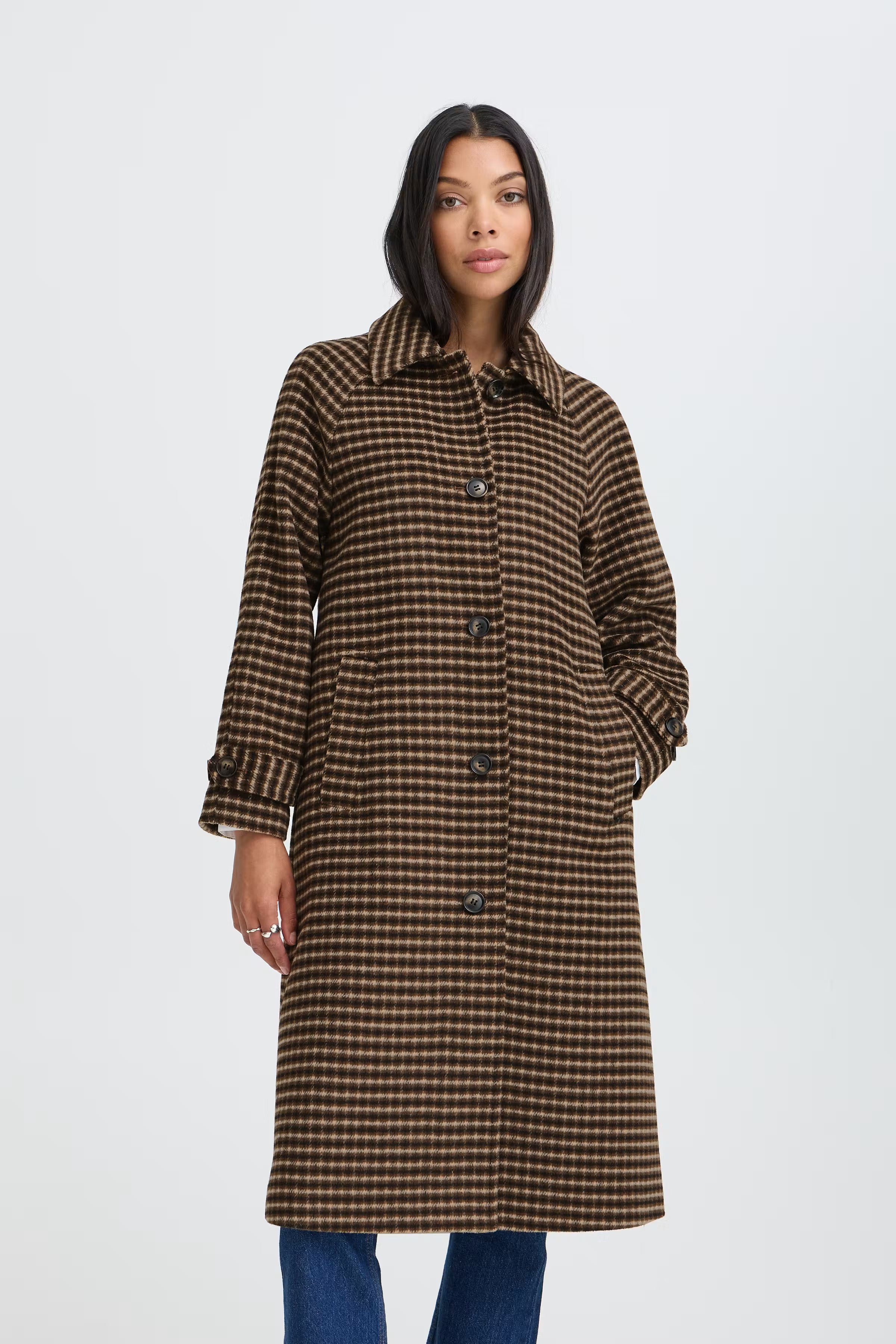 Be Young BYCAMIO Coat - Olive Night Check / Green