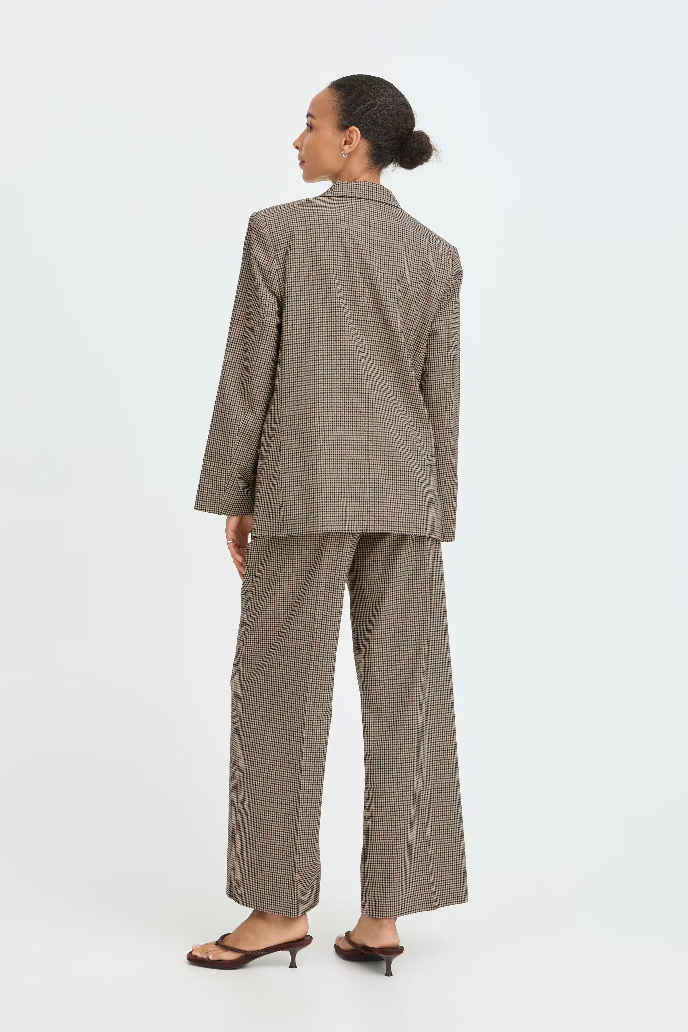Be Young BYESTOLO Blazer - Sepia Check / Green