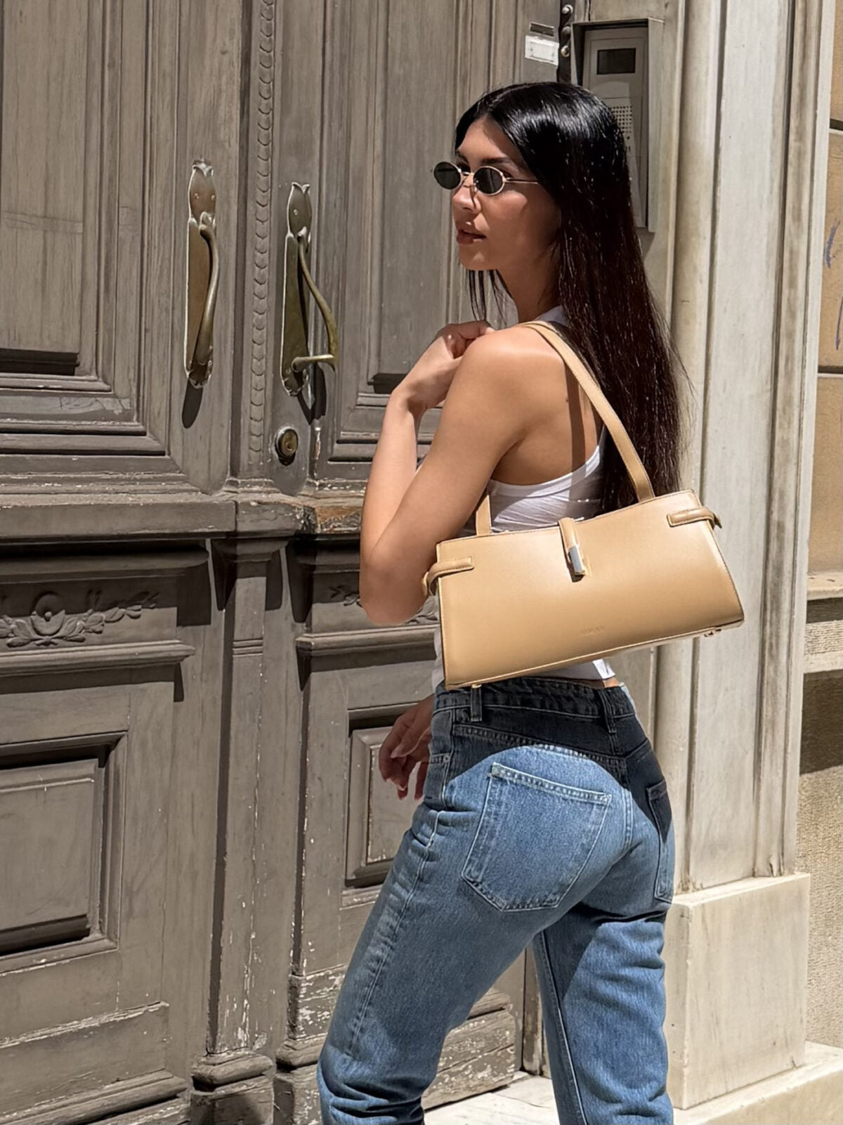 Nolah Etienne – Γυναικεία Τσάντα Ώμου | Beige (Μπεζ)