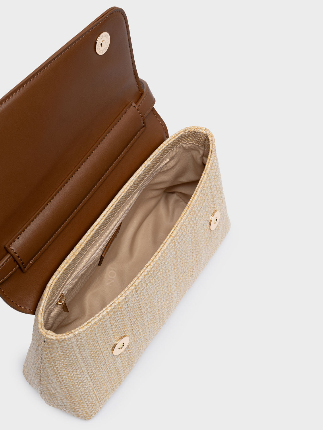 Nolah Playa – Γυναικεία Ψάθινη Τσάντα Ώμου & Χιαστί | Beige Brown (Μπεζ-Καφέ)