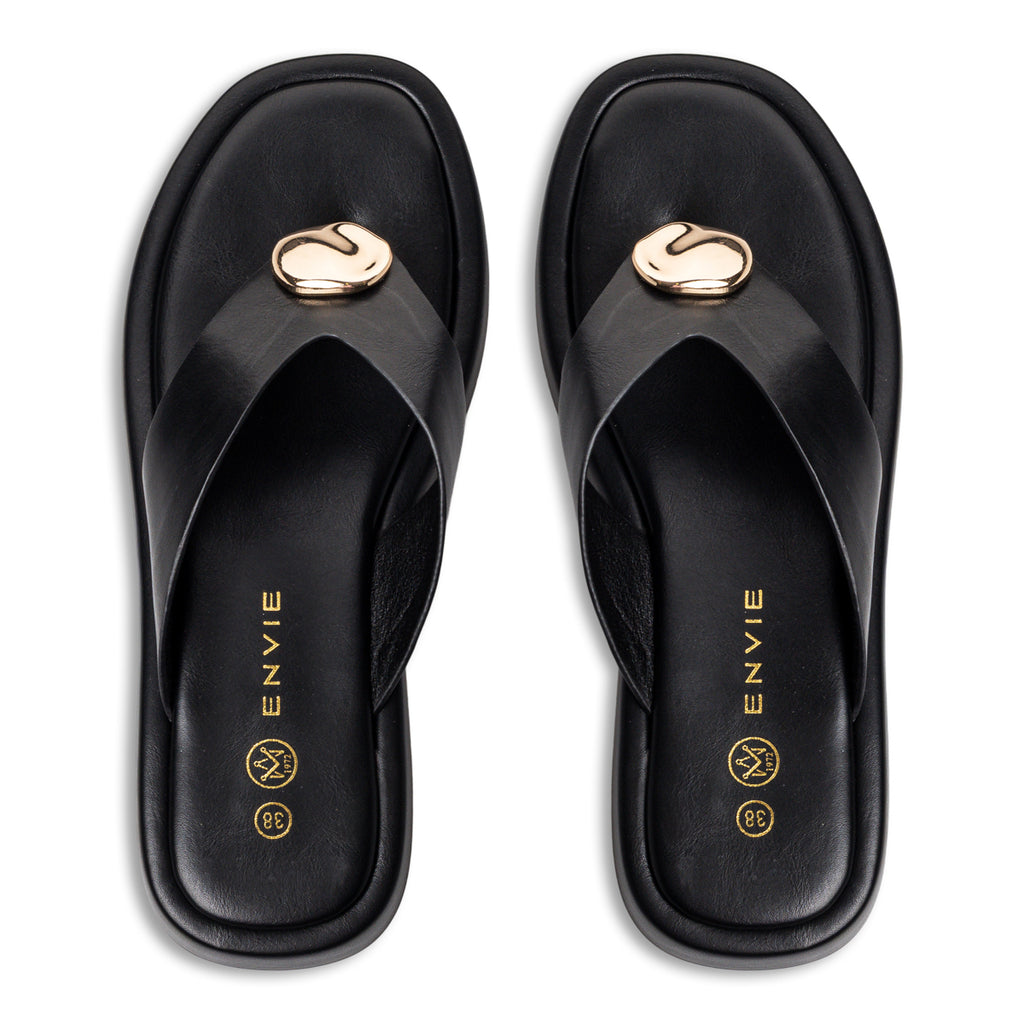 Envie E32-23020 Flatform Thong Sandals – Γυναικεία Πλατφόρμες | Μαύρο