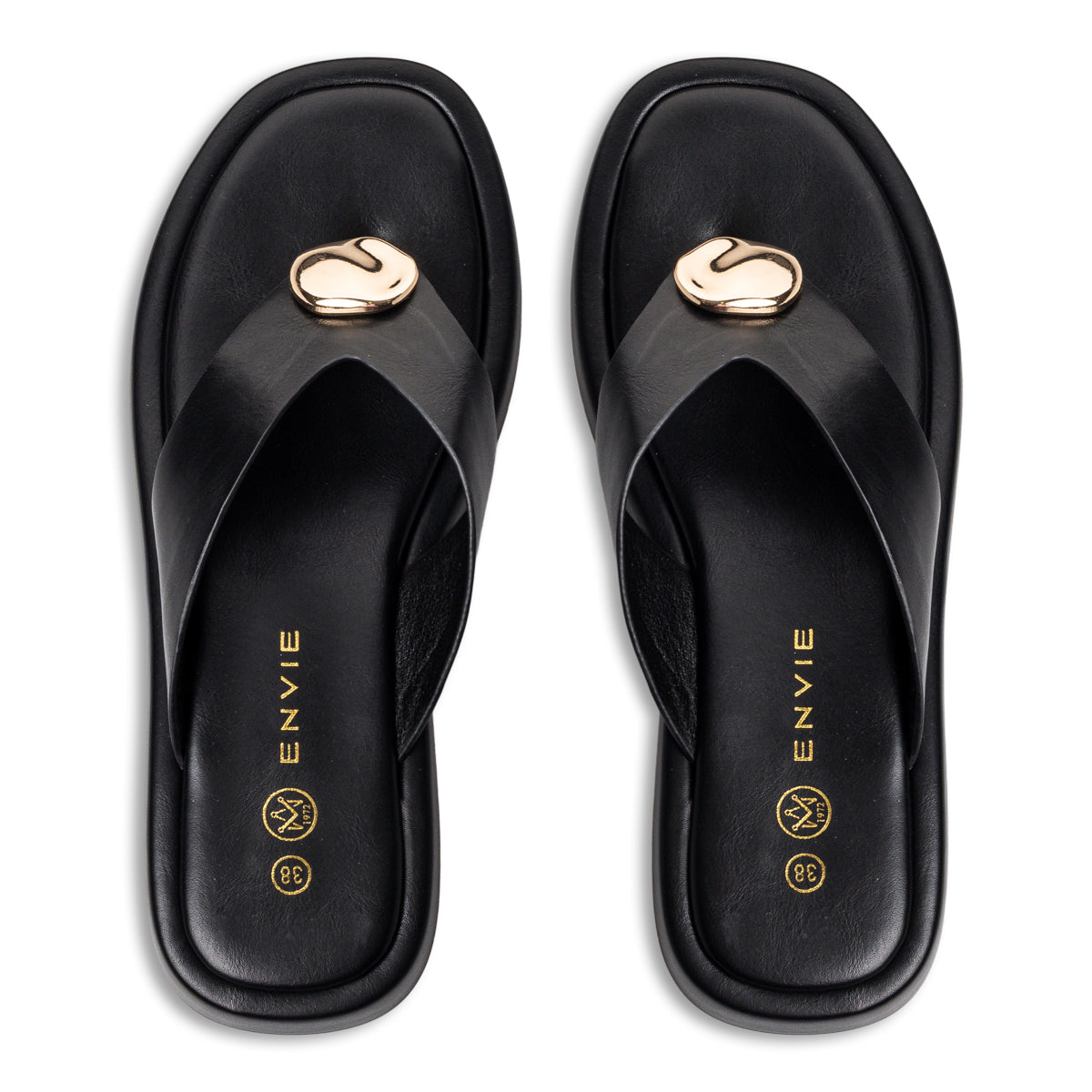 Envie E32-23020 Flatform Thong Sandals – Γυναικεία Πλατφόρμες | Μαύρο