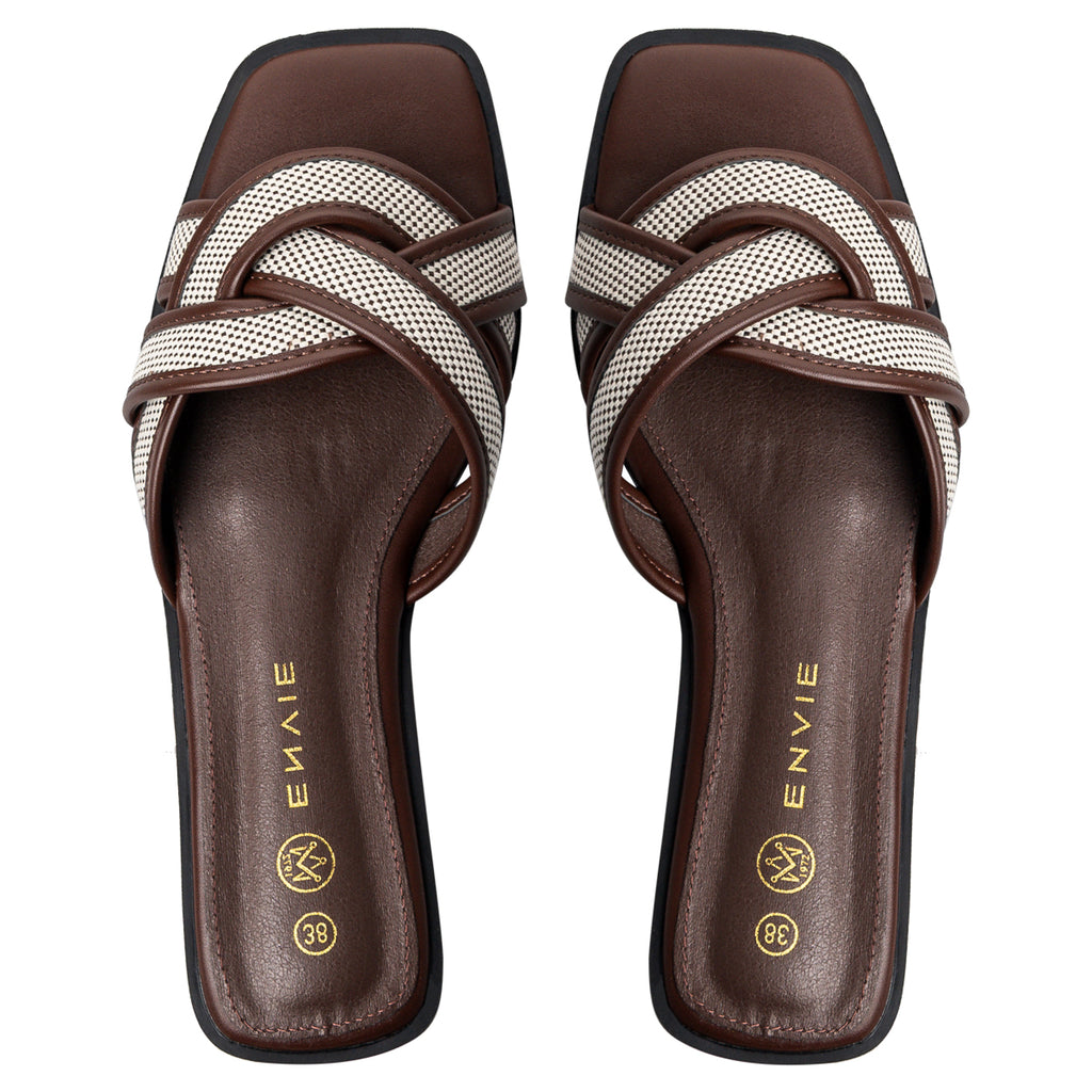 Envie E32-23025 Flat Sandals – Γυναικεία Σανδάλια | Καφέ